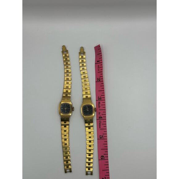 Vintage Timex Great Britian 18mm Manual Wind Watch Gold Plated set 2